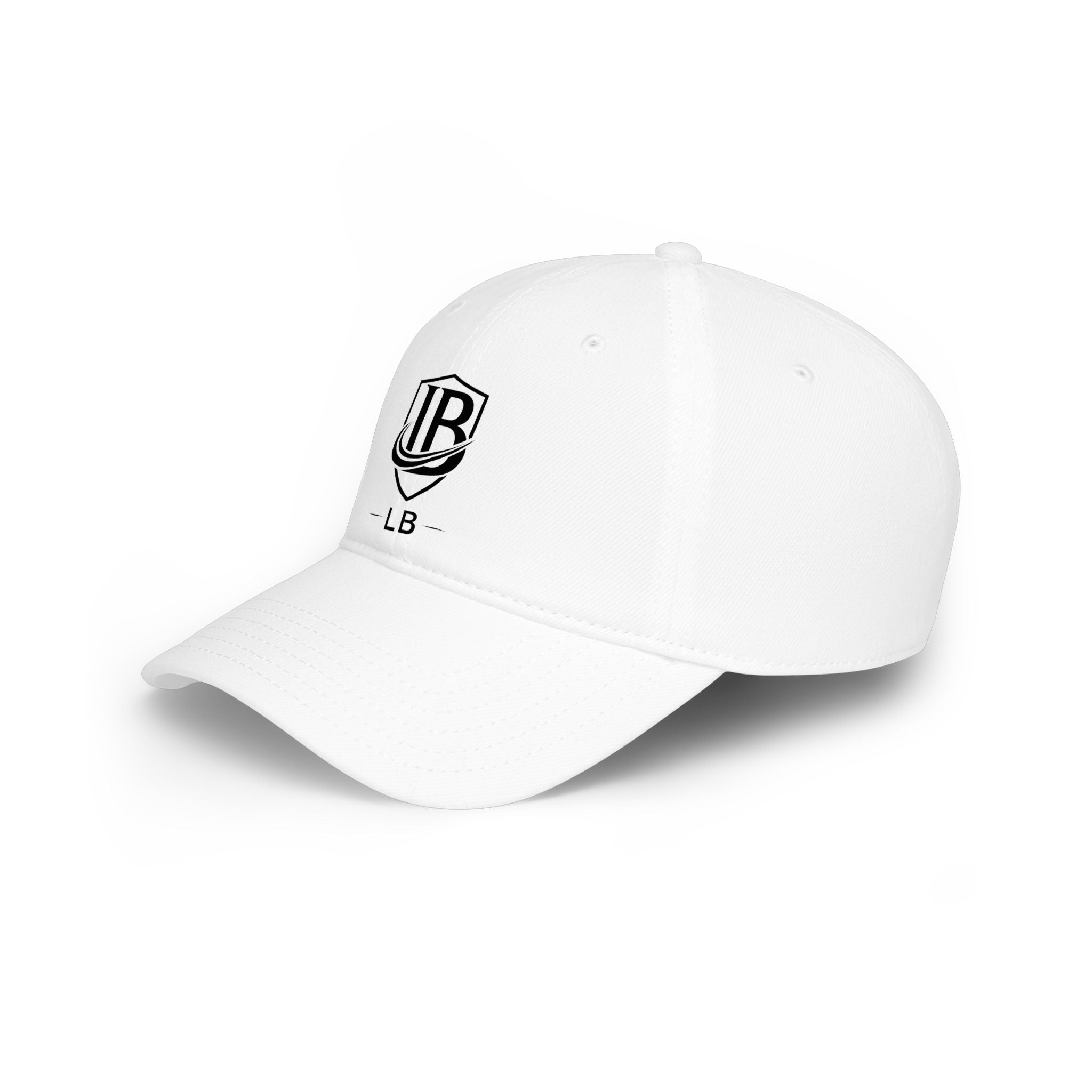 LB Monogram Low Profile Baseball Cap — Classic Embroidered Logo Hat