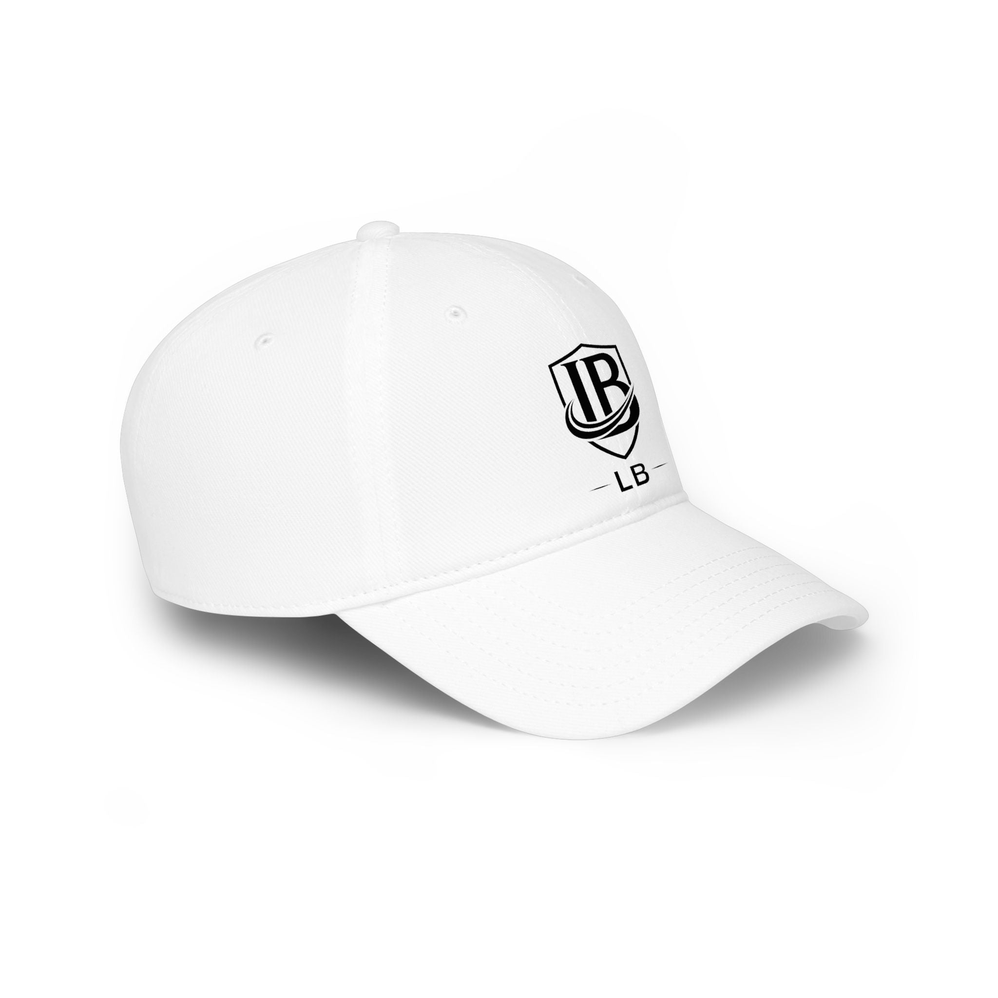 LB Monogram Low Profile Baseball Cap — Classic Embroidered Logo Hat