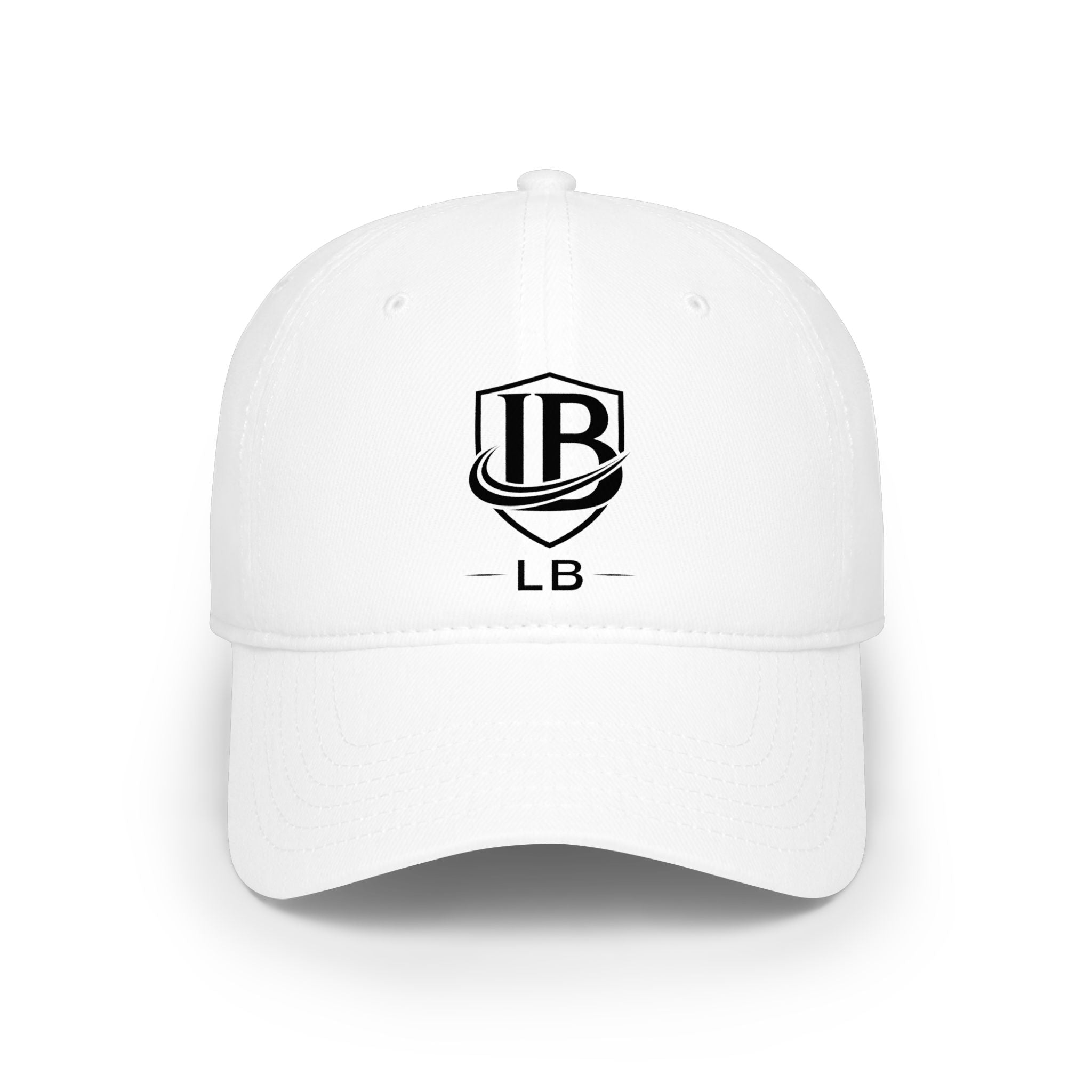 LB Monogram Low Profile Baseball Cap — Classic Embroidered Logo Hat