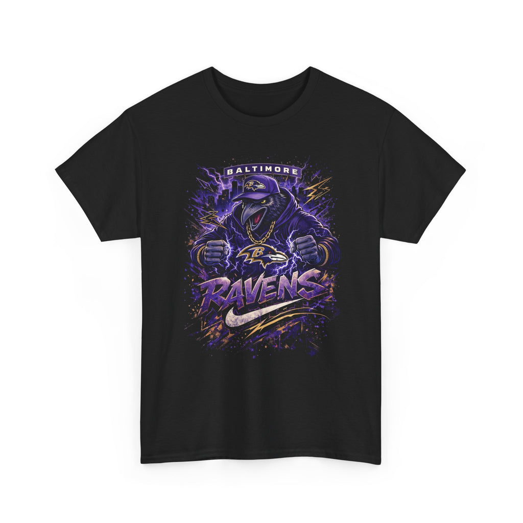 Ravens Grunge Graphic T‑Shirt – Baltimore Football Fan Tee