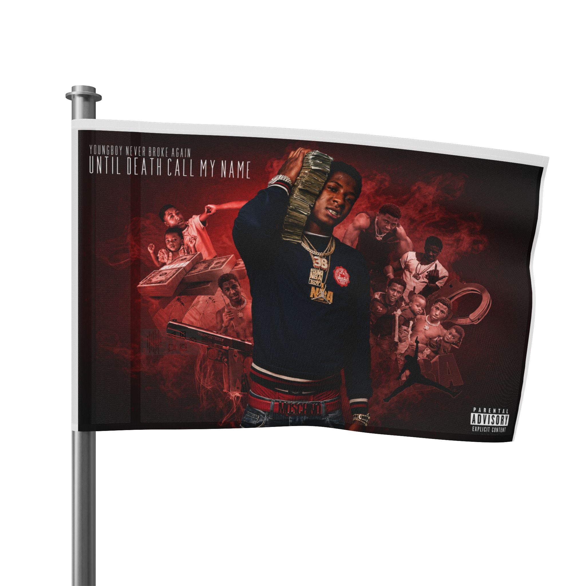 NBA YoungBoy Wall Flag | Premium Polyester Banner for Bedroom, Dorm & Game Room Decor
