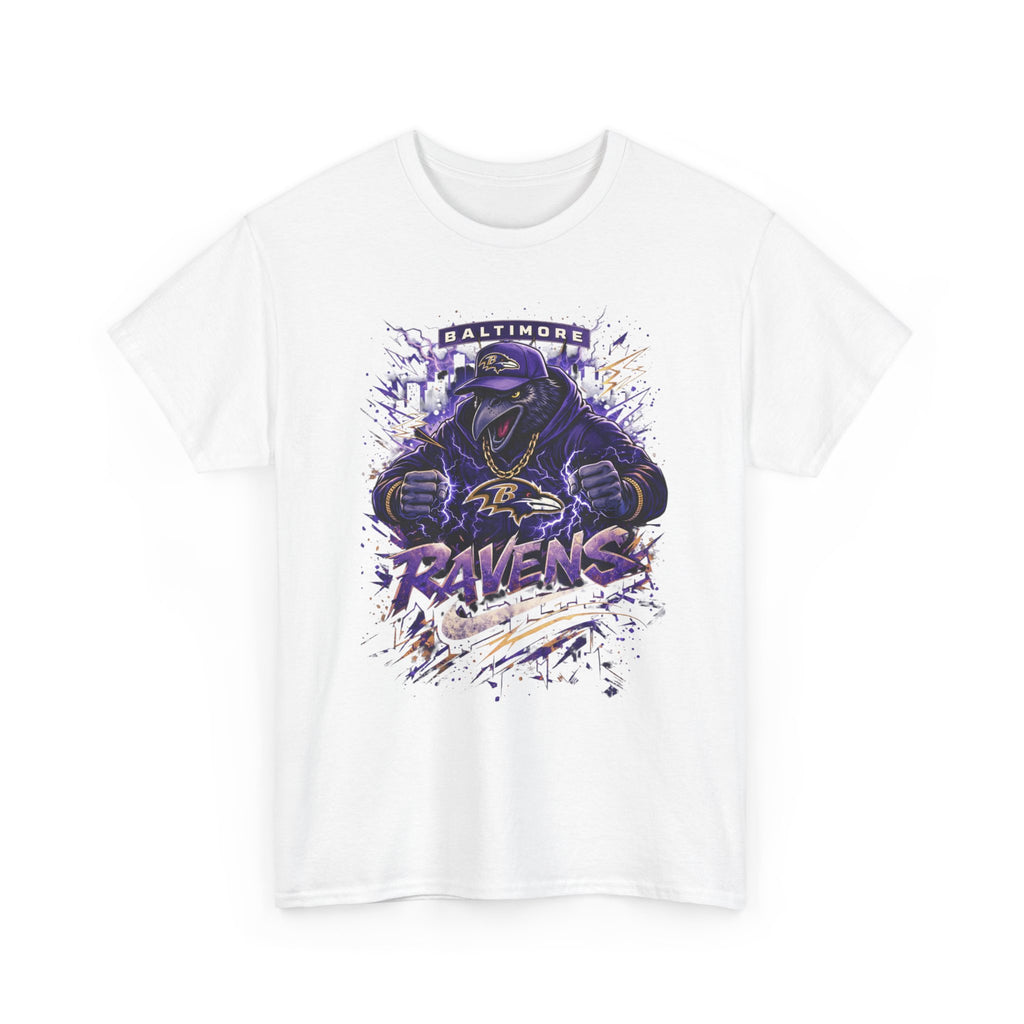 Ravens Grunge Graphic T‑Shirt – Baltimore Football Fan Tee