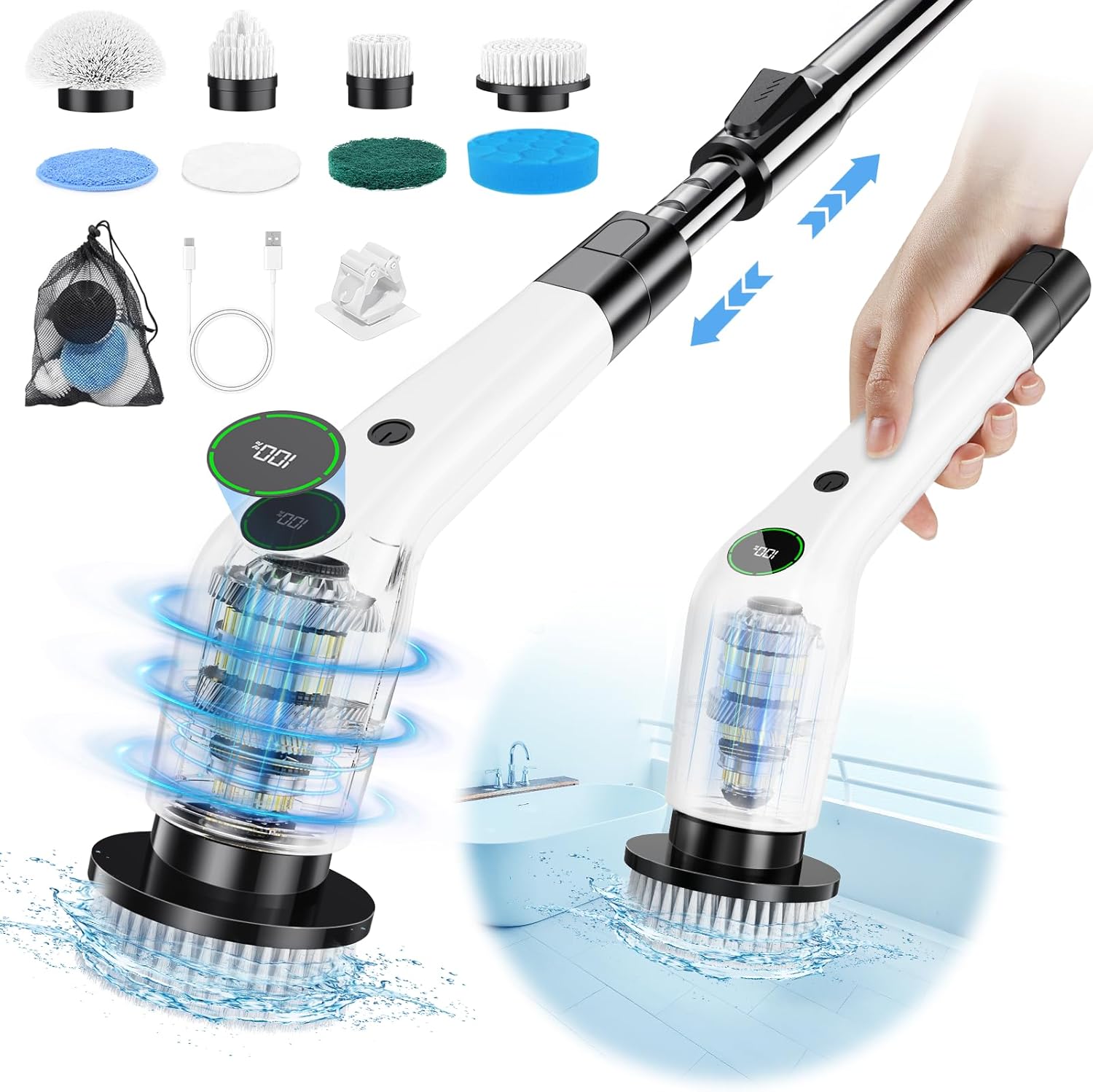 PowerSpin Electric Cleaning Brush – Effortless Scrubbing in Seconds