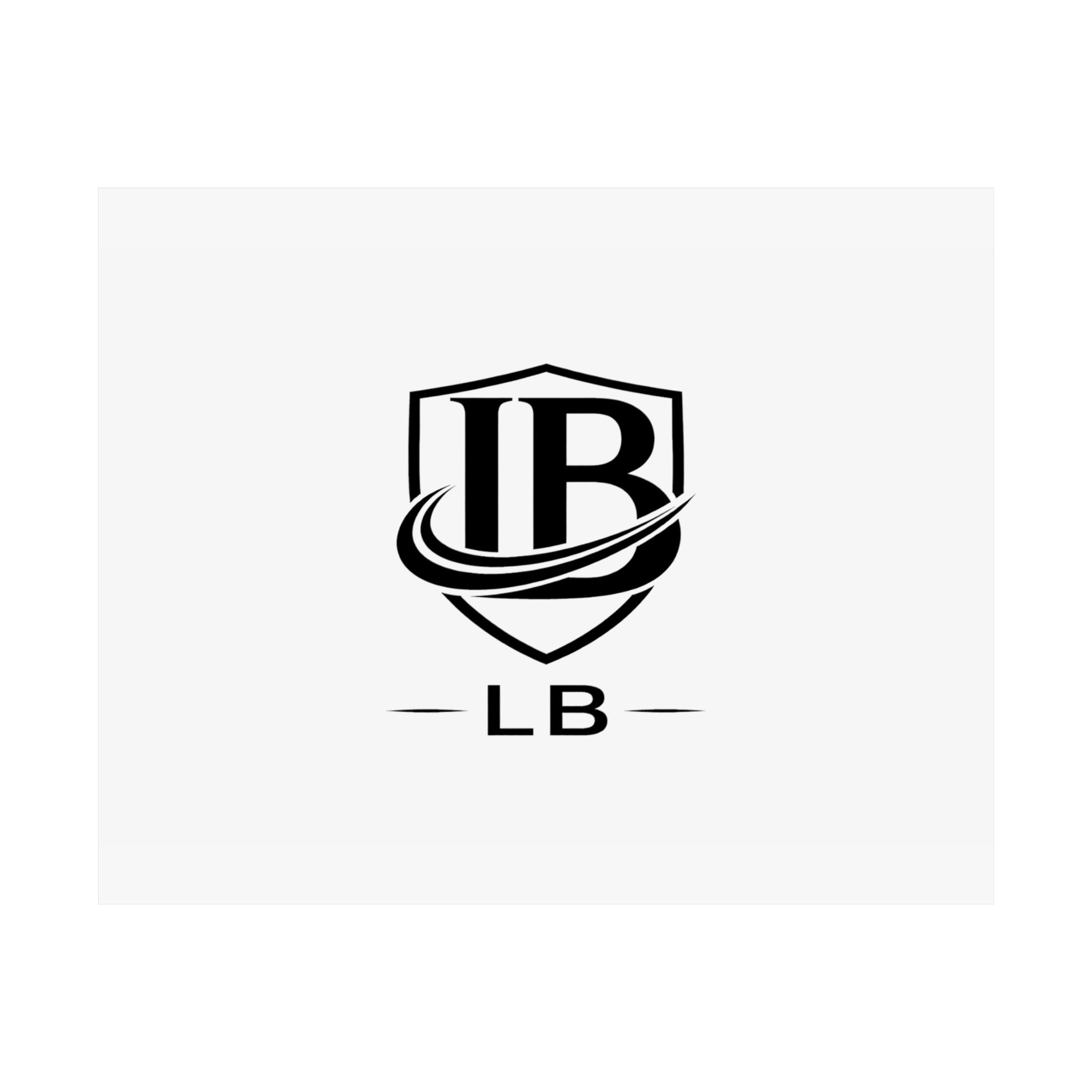 Monogram Shield Matte Poster — 'LB' Horizontal Wall Art