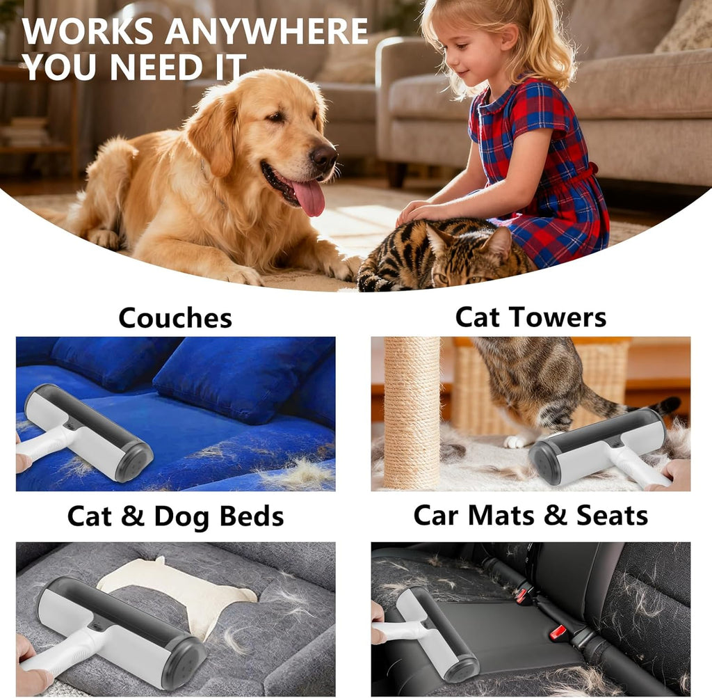 FurFix™ Pet Hair Remover | Reusable Dog & Cat Hair Cleaner for Couch, Car & Carpet