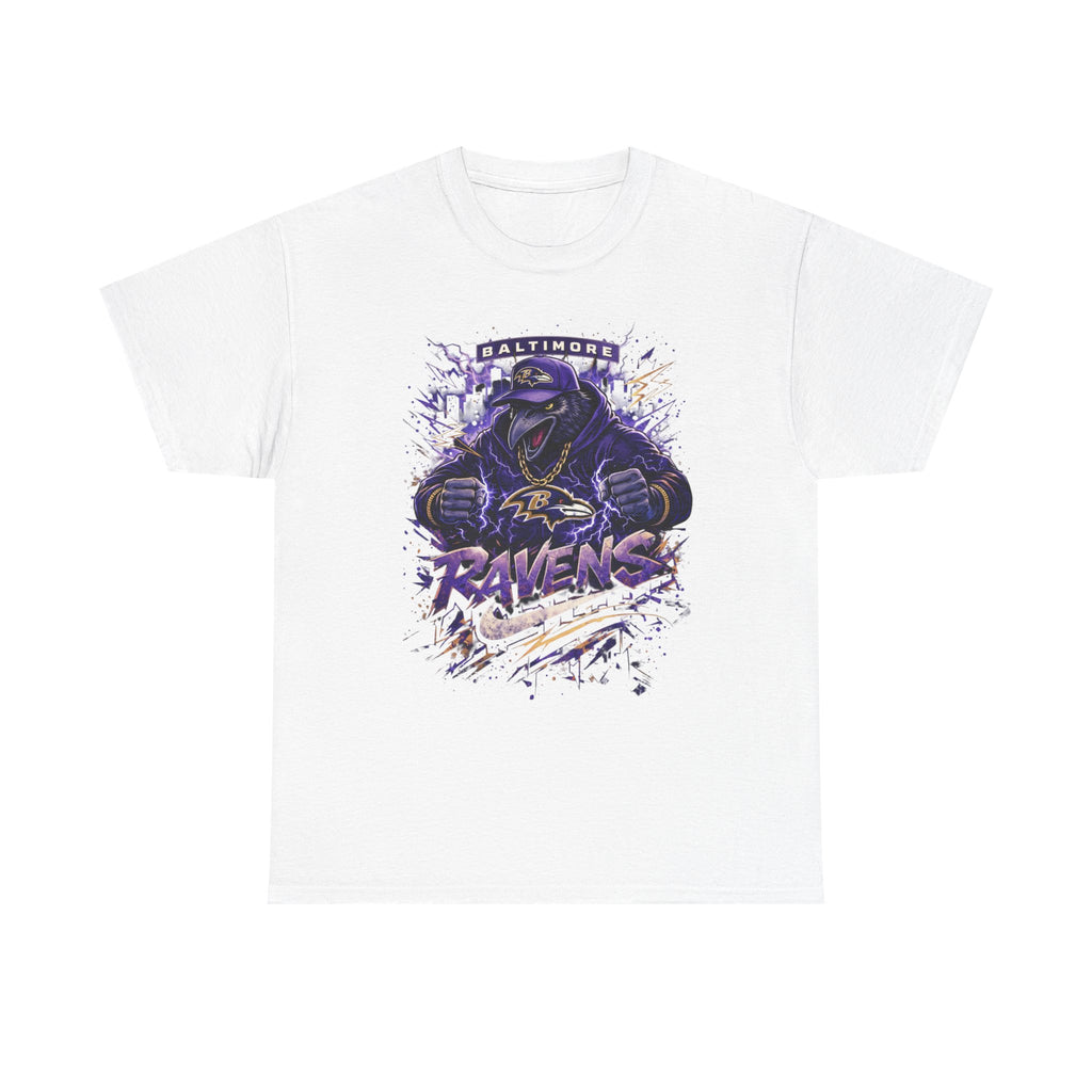 Ravens Grunge Graphic T‑Shirt – Baltimore Football Fan Tee