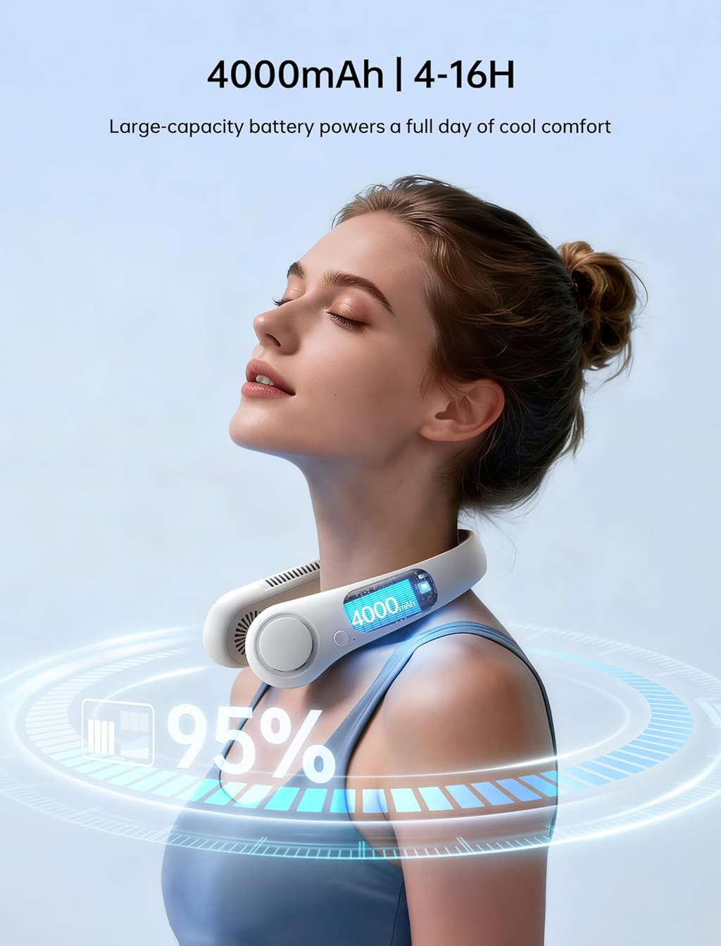 JISULIFE Bladeless Cooling Neck Fan™ | Hands-Free Summer Cooling