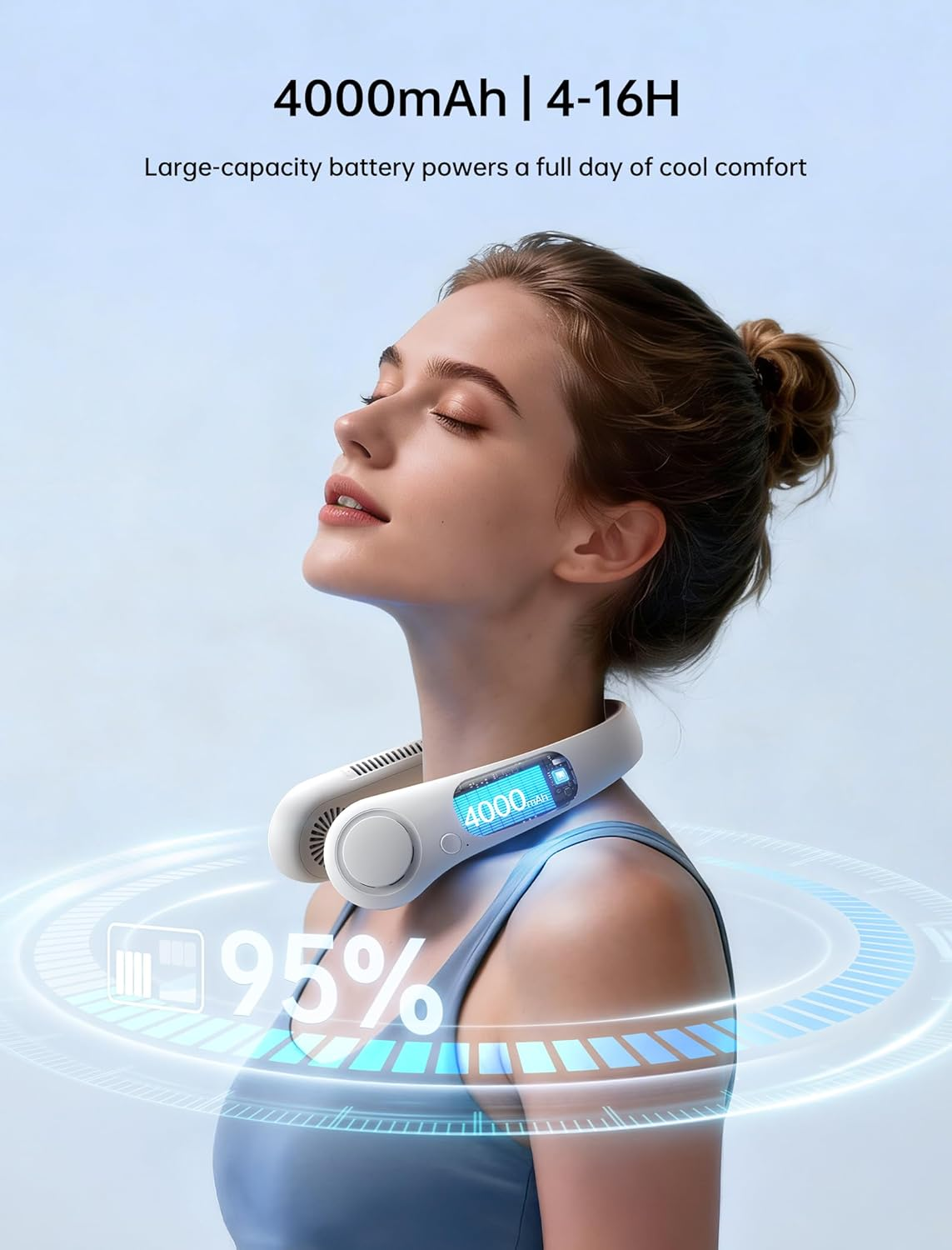 JISULIFE Bladeless Cooling Neck Fan™ | Hands-Free Summer Cooling