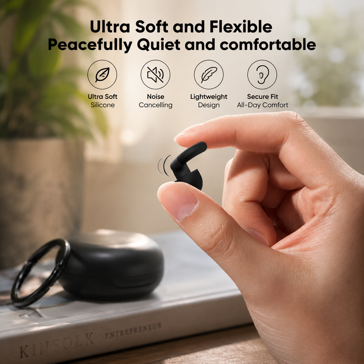 Focus Mode Noise Blocking Earplugs for Deep Work & Study (ADHD Friendly)