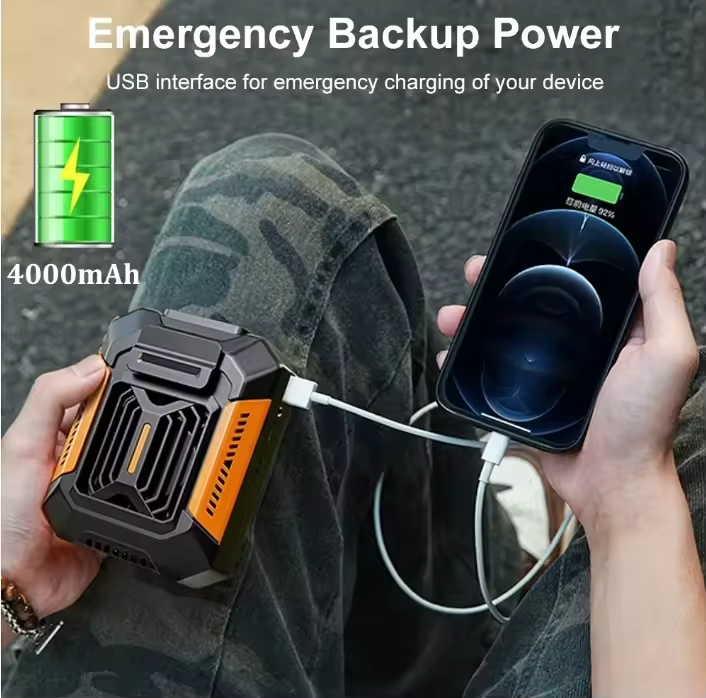 4000mAh emergency backup power bank charging a smartphone via USB