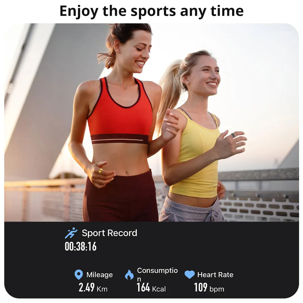 Smart Health Ring | Sleep, Activity & Wellness Tracking Ring | Bluetooth Rechargeable Fitness Ring