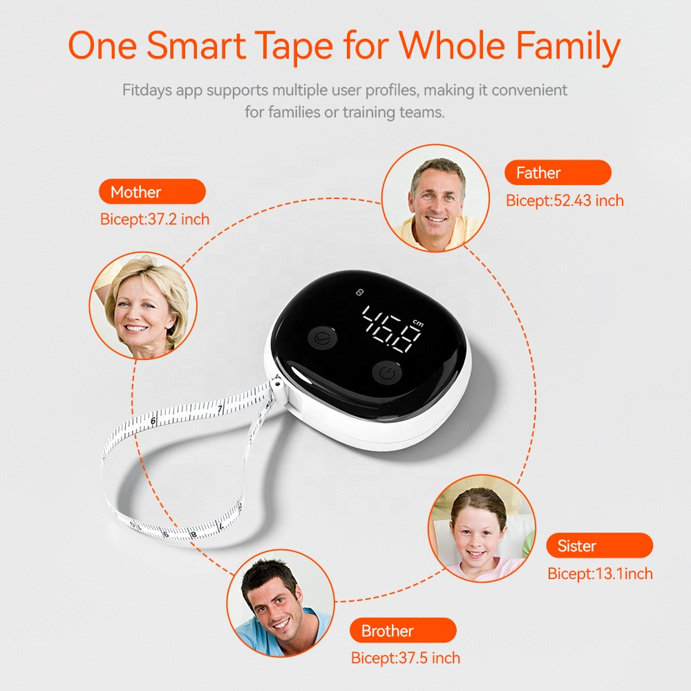 One smart tape for the whole family with Fitdays multi-profile app support