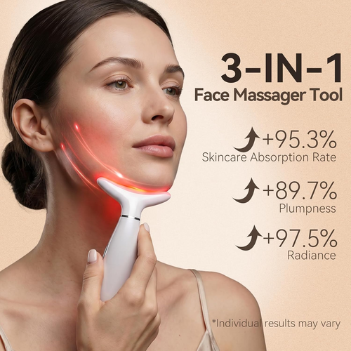3-in-1 Face Sculpting & Facial Massage Tool | Portable Beauty Device with 3 Massage Modes