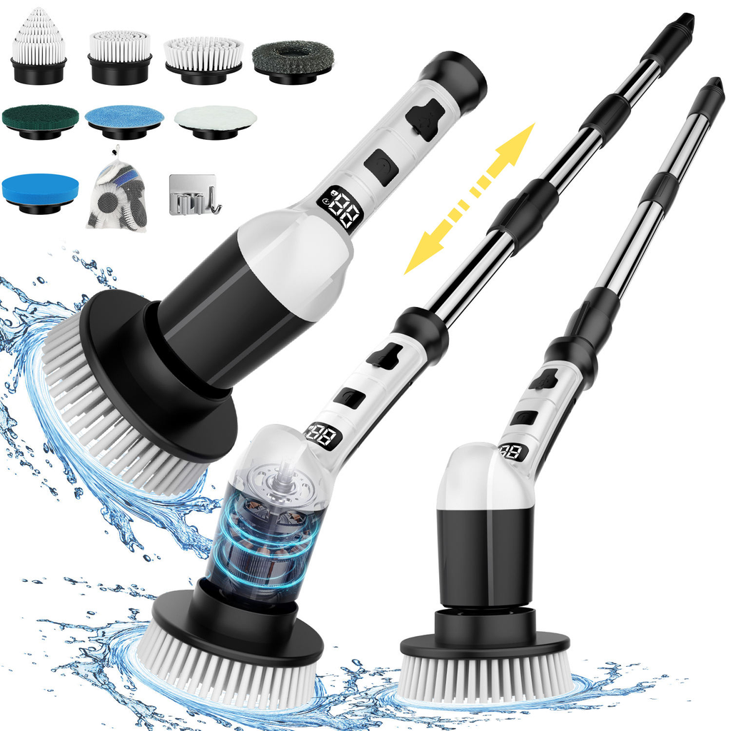 Cordless Electric Spin Scrubber | Power Cleaning Brush with Multiple Brush Heads for Bathroom, Tile & Kitchen