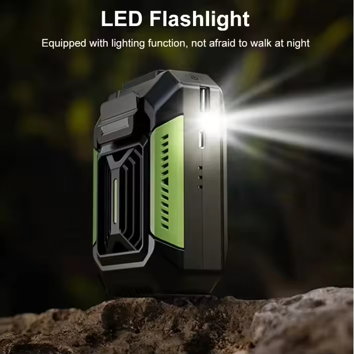 Built-in LED flashlight feature for night use