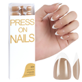 Reusable Press-On Nails | Glossy Almond False Nails | Salon Style Manicure Kit